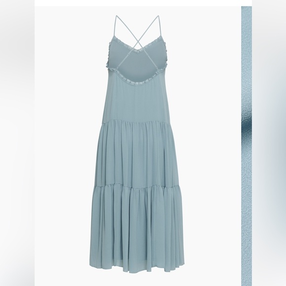 Aritzia Wilfred Sunshine Midi Dress Slab Blue Size Small New With Tags! - Picture 3 of 11